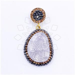 925 Sterling Silver Single Drop Gem Pendant