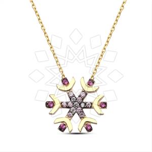 925 Sterling Silver Snowflake Pendant Necklace