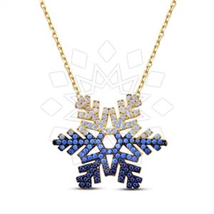 925 Sterling Silver Snowflake Pendant Necklace