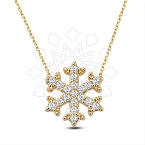 925 Sterling Silver Snowflake Pendant Necklace