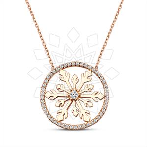 925 Sterling Silver Snowflake Pendant Necklace