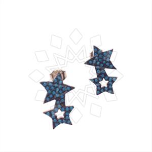 925 Sterling Silver Moon and Stars Stud Earrings