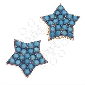 925 Sterling Silver Moon and Stars Stud Earrings