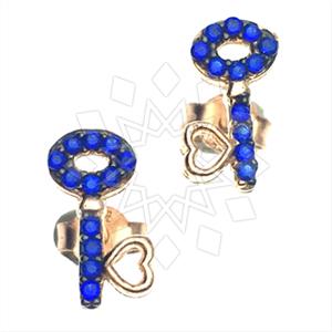 925 Sterling Silver Keys Stud Earrings