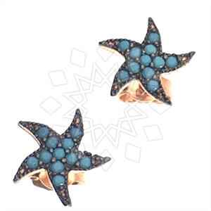 925 Sterling Silver Moon and Stars Stud Earrings