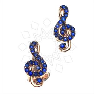 925 Sterling Silver Music Stud Earrings