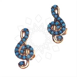 925 Sterling Silver Music Stud Earrings