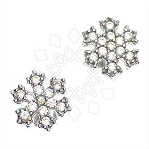925 Sterling Silver Snowflake Stud Earrings