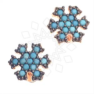 925 Sterling Silver Snowflake Stud Earrings