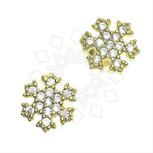 925 Sterling Silver Snowflake Stud Earrings