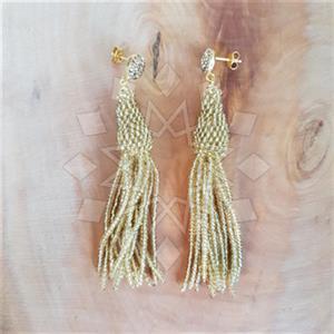 925 Sterling Silver Statement  Tassel Earring
