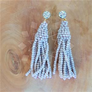 925 Sterling Silver Statement  Tassel Earring