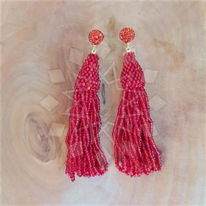 925 Sterling Silver Statement  Tassel Earring