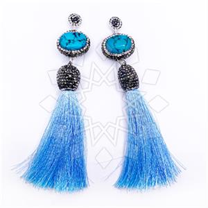 925 Sterling Silver Tassel  Tassel Earring