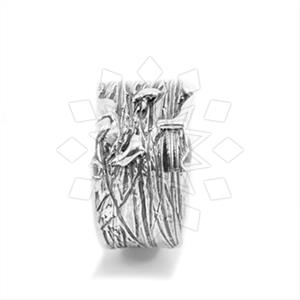 925 Sterling Silver Tree and Leaf Bands Rings