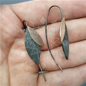 925 Sterling Silver Tree and Leaf Dangle Earrings