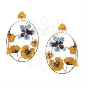 925 Sterling Silver Tree and Leaf Flower Dangle Earrings