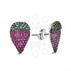 925 Sterling Silver Tree and Leaf Flower Stud Earrings