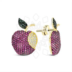 925 Sterling Silver Tree and Leaf Flower Stud Earrings