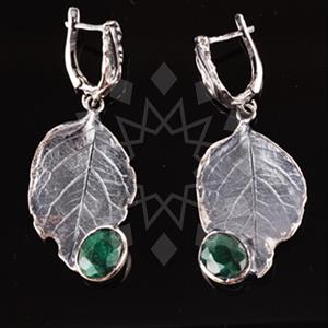 925 Sterling Silver Tree and Leaf Single Drop Earrings