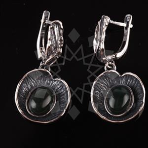 925 Sterling Silver Tree and Leaf Single Drop Earrings