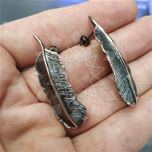 925 Sterling Silver Tree and Leaf Statement Earring