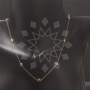 925 Sterling Silver Zirconia  Beaded Necklace