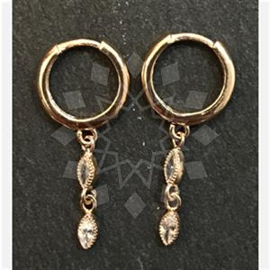 925 Sterling Silver Zirconia  Dangle Earrings