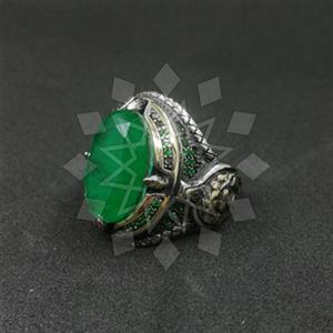 925 Sterling Silver Zirconia  Mens Ring