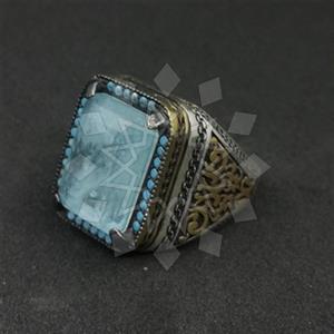 925 Sterling Silver Zirconia  Mens Ring