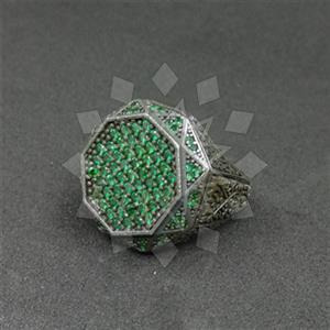 925 Sterling Silver Zirconia  Mens Ring