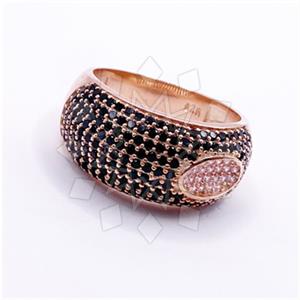 925 Sterling Silver Zirconia Pave  Cocktail Rings