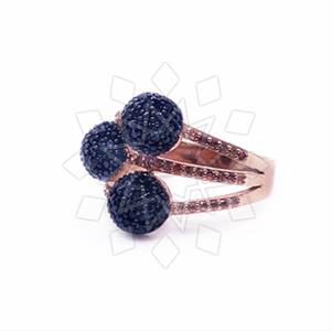 925 Sterling Silver Zirconia Statement  Cocktail Rings