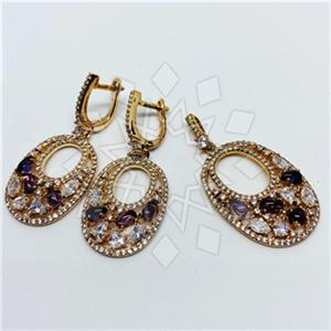 925 Sterling Silver Zirconia Statement  Earrings Pendant Sets