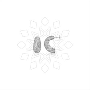 925 Sterling Silver Zirconia  Unique Earrings