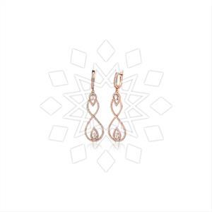 925 Sterling Silver Zirconia  Unique Earrings