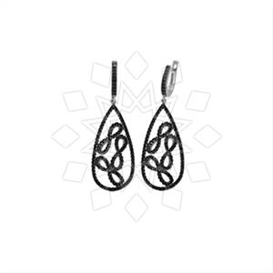 925 Sterling Silver Zirconia  Unique Earrings