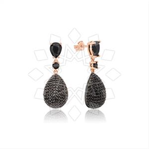 925 Sterling Silver Zirconia  Unique Earrings