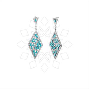 925 Sterling Silver Zirconia  Unique Earrings