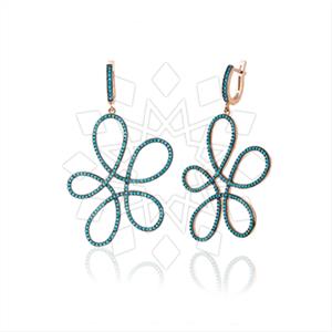 925 Sterling Silver Zirconia  Unique Earrings