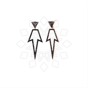 925 Sterling Silver Zirconia  Unique Earrings