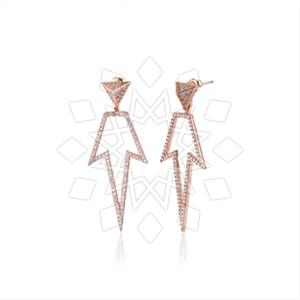 925 Sterling Silver Zirconia  Unique Earrings