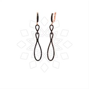 925 Sterling Silver Zirconia  Unique Earrings