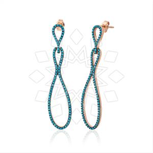 925 Sterling Silver Zirconia  Unique Earrings