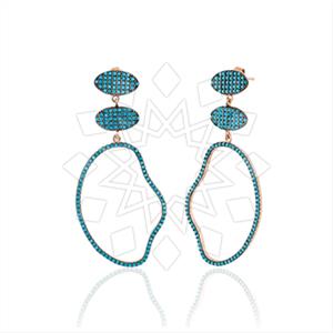 925 Sterling Silver Zirconia  Unique Earrings