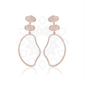 925 Sterling Silver Zirconia  Unique Earrings
