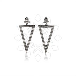 925 Sterling Silver Zirconia  Unique Earrings