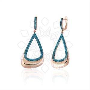 925 Sterling Silver Zirconia  Unique Earrings