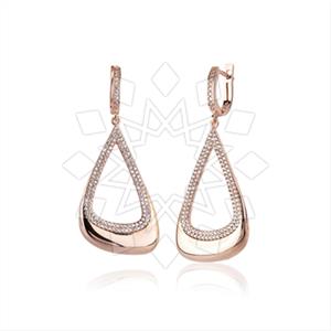 925 Sterling Silver Zirconia  Unique Earrings