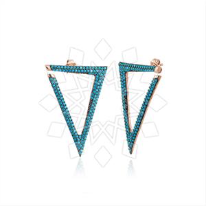 925 Sterling Silver Zirconia  Unique Earrings